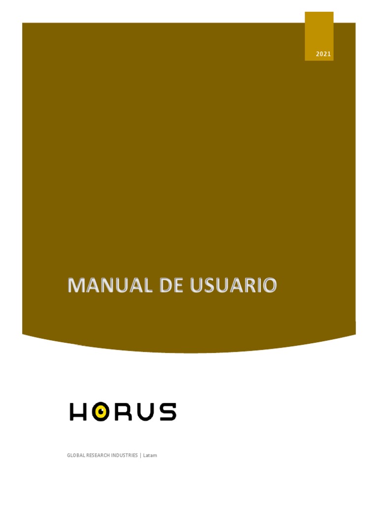 Manual de Usuario de Horus Software | PDF | Software de la aplicacion ...