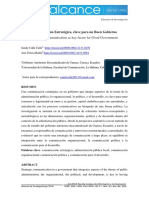 Comunicación Estratégica, Clave para Un Buen Gobierno, Sandy Calle