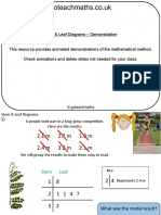 Stem Leaf Diagrams Demonstration