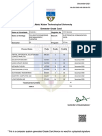 Semester Grade Card (Generated On 04 - 01 - 2023 02 - 07 PM) PDF