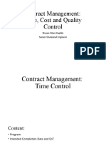 Contract Management Time Cost Control