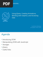 Using Jquery. Creating Animations, Working With Graphics, and Accessing Data