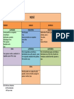 Menu Sugerido Actividad Del 3 Al 5 Febrero 2023