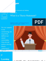 LESSON 2 - What Is A Thesis Statement