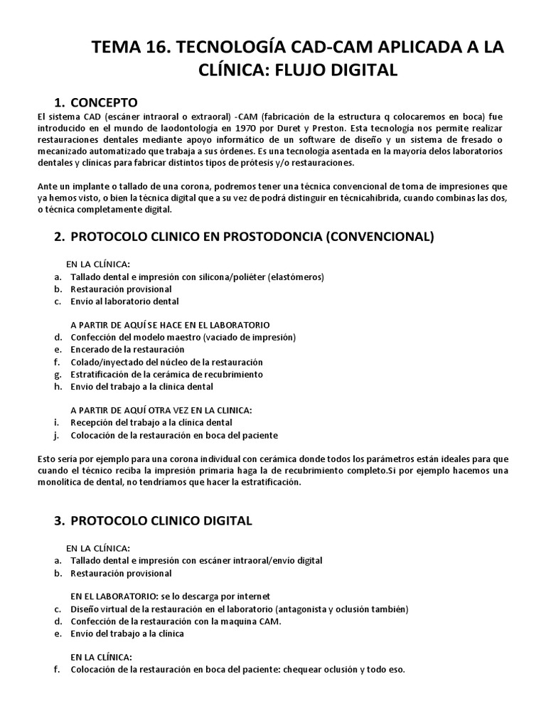 Flujo Digital en Tecnología CAD-CAM Odontológica | PDF | Escáner de ...