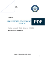 Cours Structu PropriÃ© Solides 02 02 2022 PDF