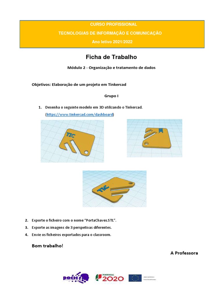 Projeto de Porta-Chaves em Tinkercad | PDF