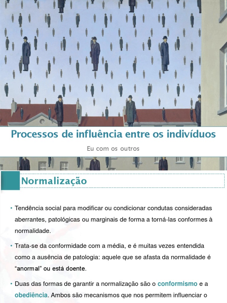 Processos de Influência Entre Os Indivíduos | PDF | Conformidade ...