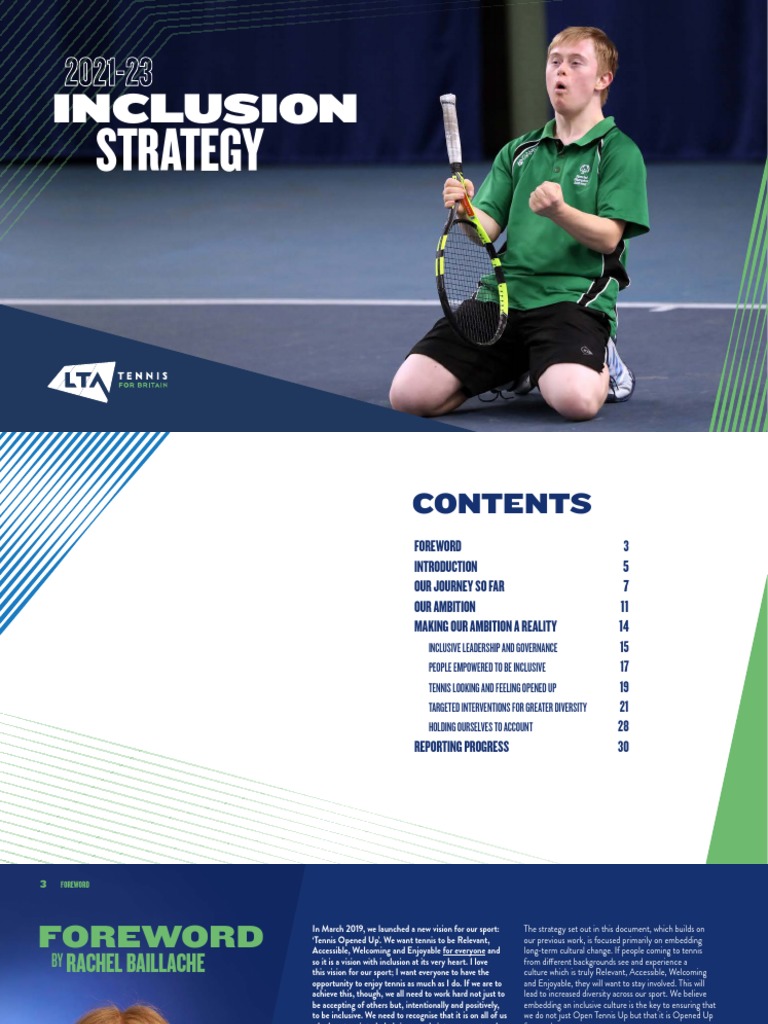 LTA Inclusion Strategy | PDF | Recruitment | Accessibility