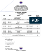 Kibawen National High School Class Schedule