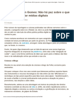Folha de S.Paulo - Direito - Wilson Gomes - Não Há Paz Sobre o Que Fazer para Regular Mídias Digitais - Reader View