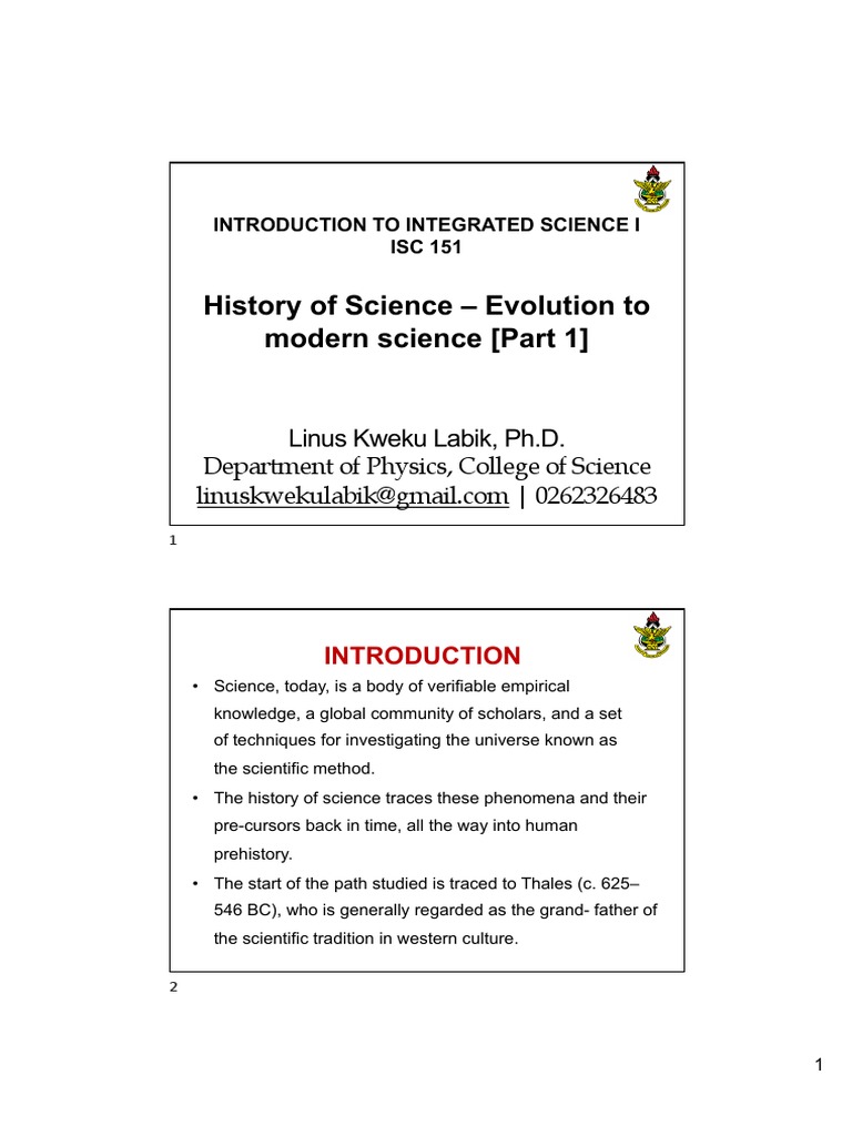 History of Science: From Thales to Galileo | PDF | Inertia | Force