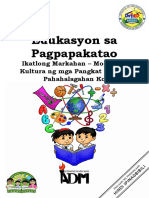 ESP4 - Module3 - Kultura NG Mga Pangkat Etniko Pahahalagahan Ko