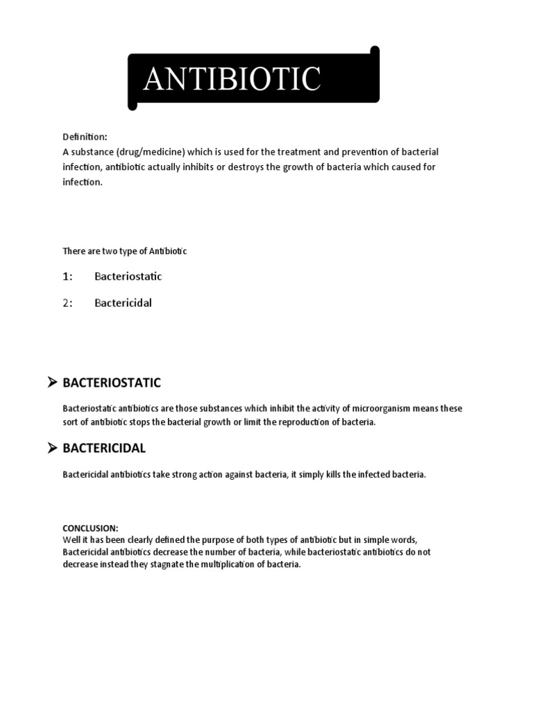 ANTIBIOTIC PDF Bacteria Antibiotics