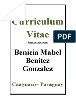 Curriculum Benicia Bentitez Gonzalez
