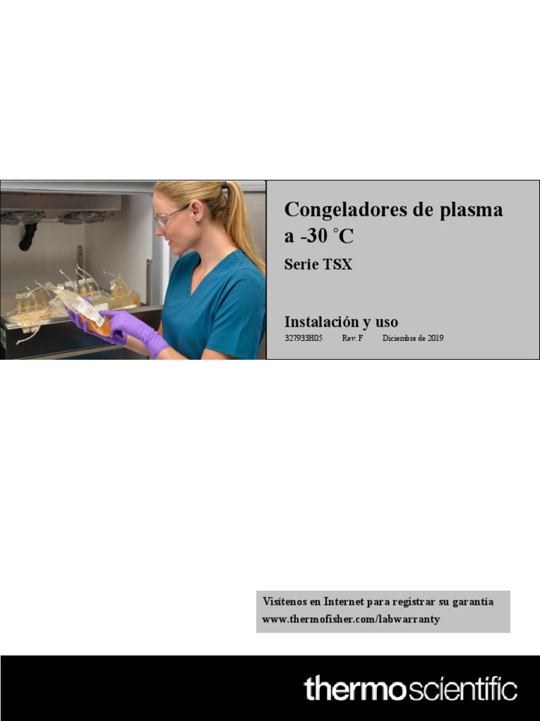 TSX Plasma Freezer Manual 327933H05_RevF_Spanish.pdf PDF Tornillo