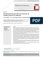 Desgaste Profesional en Personal de Enfermeria de Ciudado Intensivo PDF