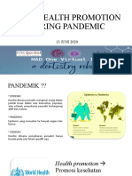 Oral Health Promotion During Pandemic