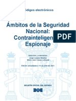 BOE-395 Ambitos de La Seguridad Nacional Contrainteligencia Espionaje PDF