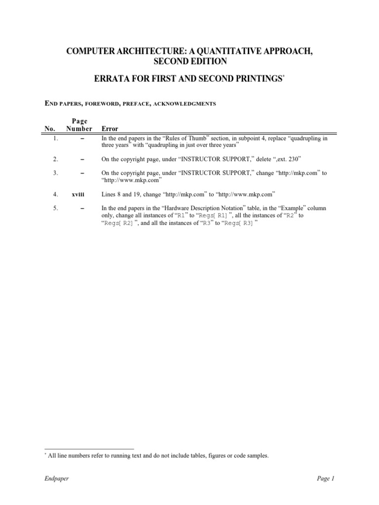 Fundamentals of Computer Design Errata 1 PDF Cpu Cache Computer