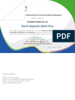 Constancia Género, Masculinidades y Lenguaje Incluyente y No Sexista PDF