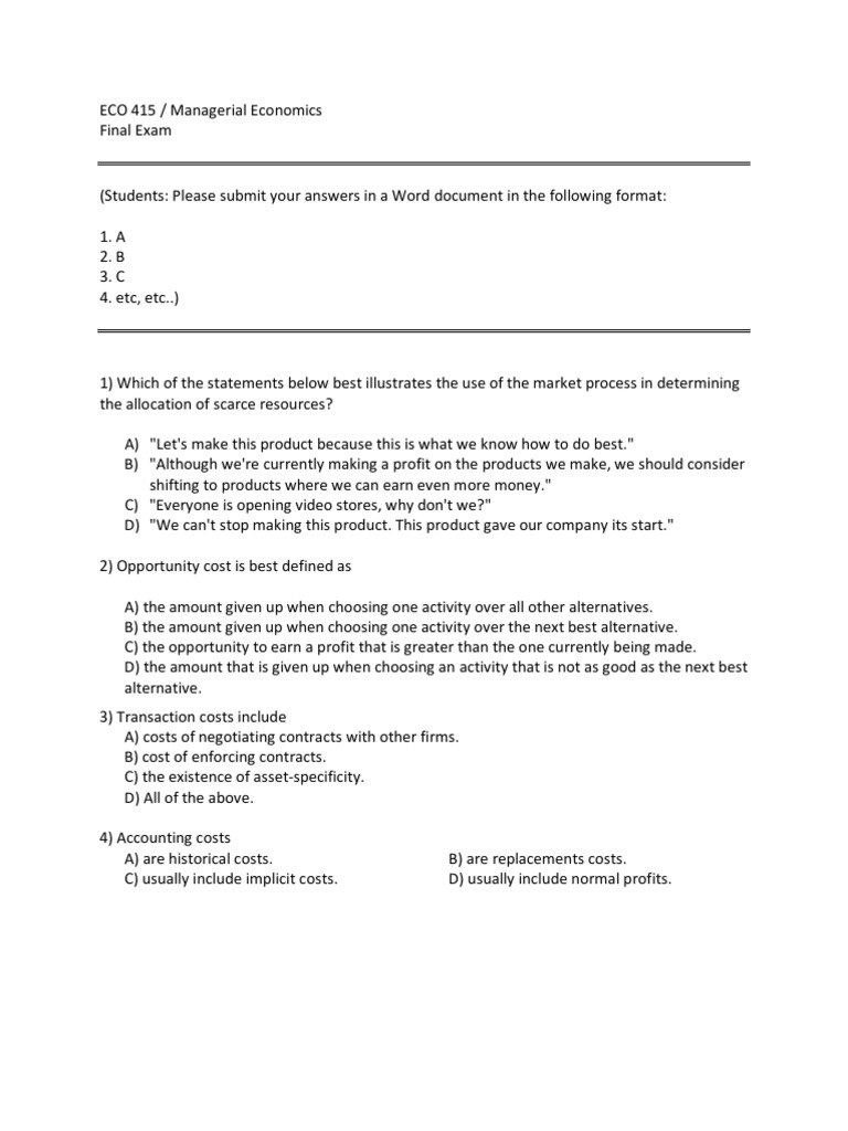 Eco 415 Course Overview | PDF