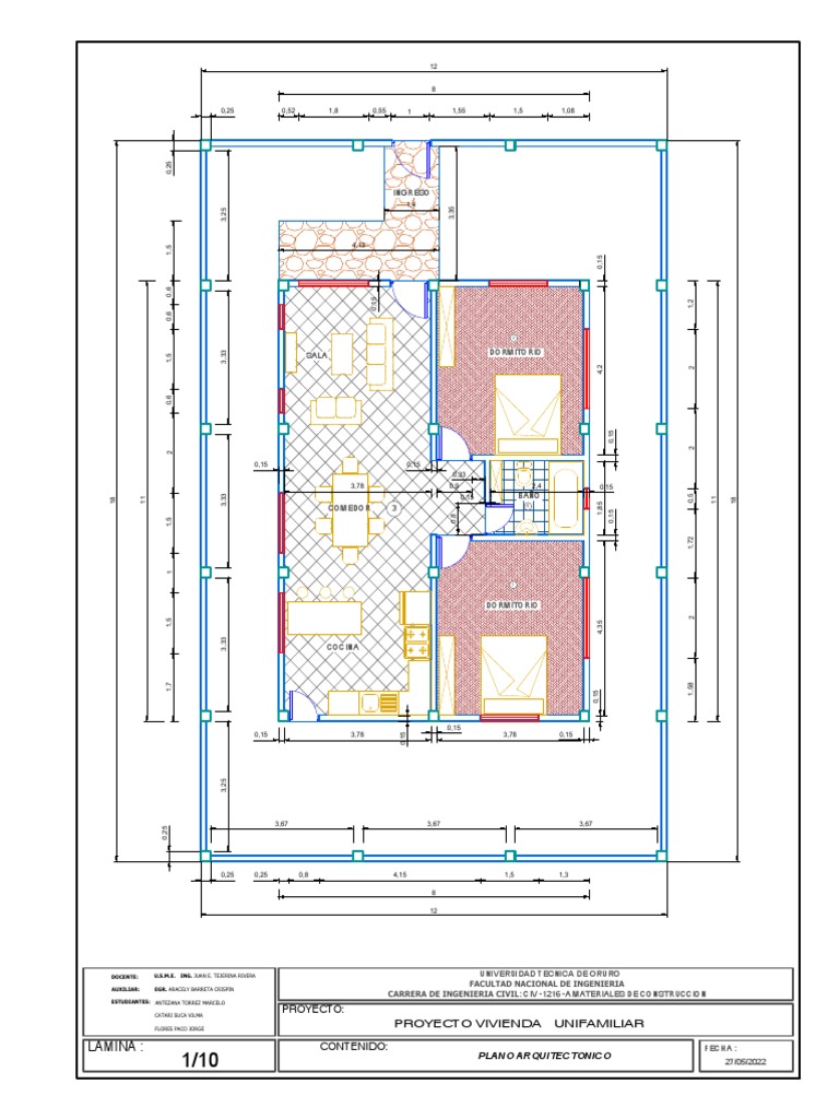 Proyecto de Vivienda Unifamiliar | PDF
