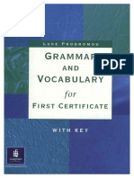 Grammar and Vocabulary For First Certificate (Longman) PDF