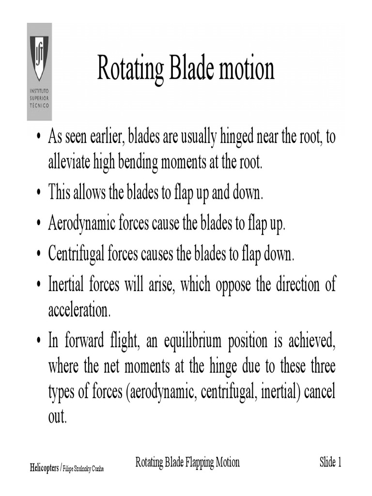 12Rotating Blade Flapping Motion 2007 PDF PDF Helicopter Rotor