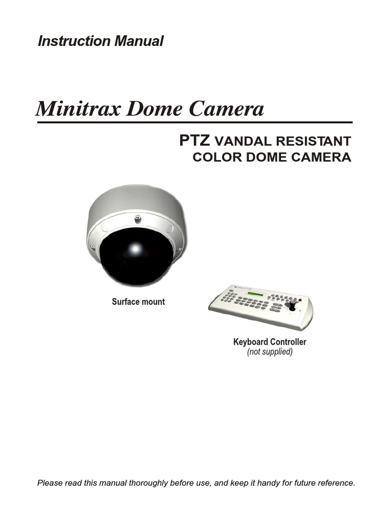 Minitrax Dome Camera Manual | PDF | Ac Power Plugs And Sockets ...