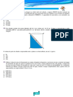 Cálculos de volume e área de figuras cilíndricas