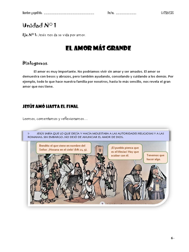 Guía 1 - Primera Parte - Catequesis PDF | PDF | Pascua de Resurrección ...