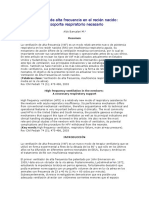 Ventilación de Alta Frecuencia en El Recién Nacido: Un Soporte Respiratorio Necesario