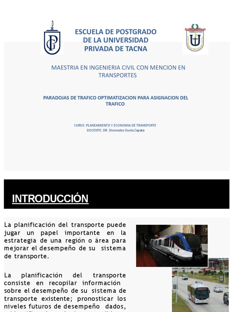 Optimización en Planificación del Transporte | PDF | Transporte ...