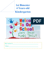 Booklet Kinder 4 Years Old