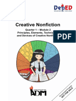 CREATIVE Non Fiction G12 - Q1 - Module 2 - Principles Elements Technique and Devices of Creative Nonfiction