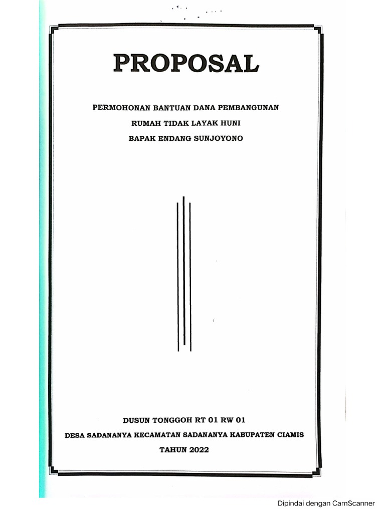 Contoh Proposal Permohonan Bantuan Rutilahu | PDF