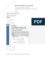 Apol 02, Ferramentas Matemáticas Aplicadas