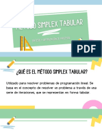Método SIMPLEX Tabular PDF