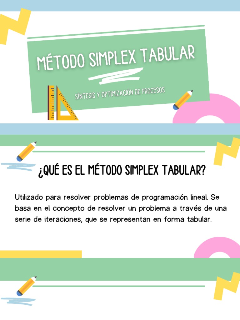 M todo simplex tabular pdf pdf programaci n lineal algoritmos