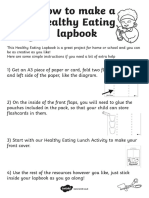 T T 16982A Healthy Eating Lapbook Instructions Sheet Black and White