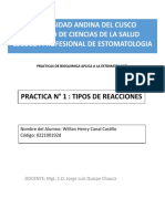 Practicas de Bioquimica Aplica A La Estomatología