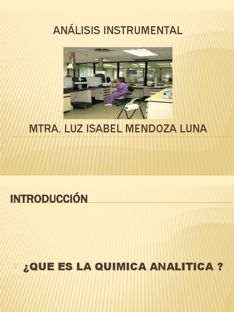 1a - Analisis Instrumental | PDF | Química analítica | Science