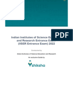 IISER Exam Details PDF