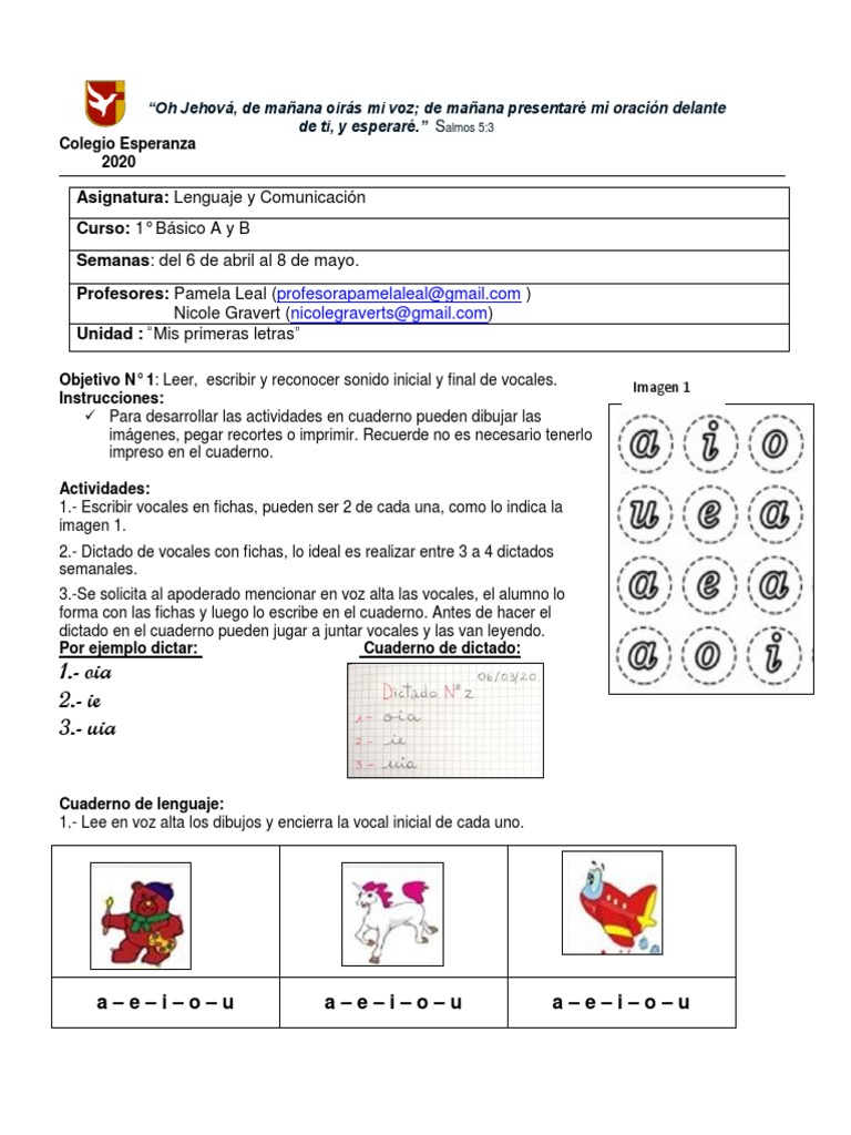 Lenguaje 1° A y B Etapa 2 | PDF