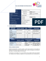 Modelo de Informe Psicopedagógico - 2022