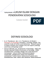 Kajian Hukum Islam Dengan Pendekatan Sosiologi