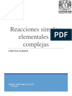 Tarea 2. Reacciones Elementales, Complejas y Sencillas
