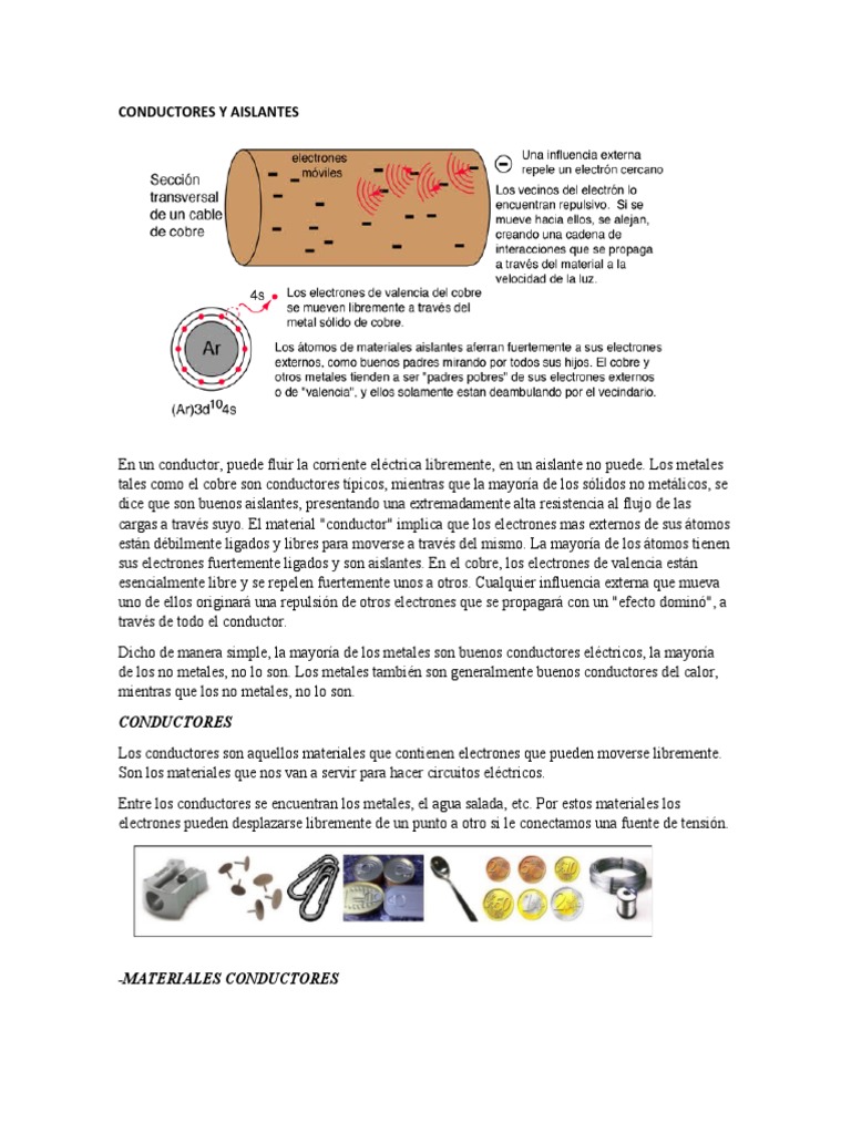 Conductores y Aislantes | Descargar gratis PDF | Energía potencial ...