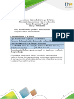 Guía de Actividades y Rúbrica de Evaluación - Unidad 1 - Fase 2 - Bioquímica de Las Macromoléculas PDF